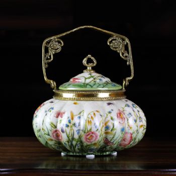 美式创意南瓜提壶陶瓷配铜工艺品 家居饰品客厅玄关酒柜装饰摆件