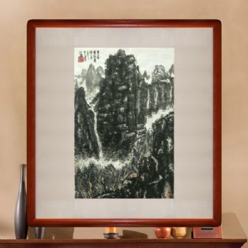 山水画 笔墨蒼润，浑厚华滋是董巨正传，沙丽中国书画协会会员，人民美术家推荐艺术家