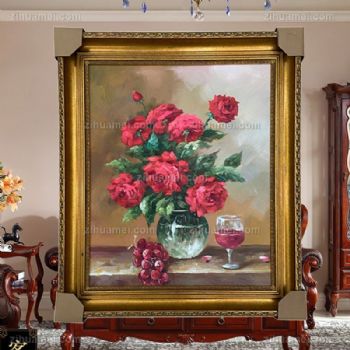 欧式风格花卉油纯手绘精品油画